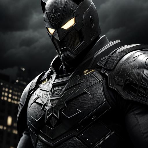 Batman Iron Man Hybrid in Detailed Comic Art