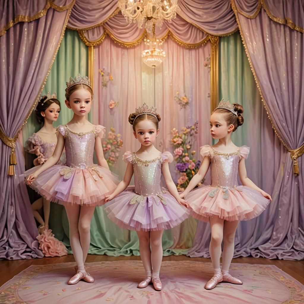 Ballerinas in Pastel Hues: An Impressionistic Scene