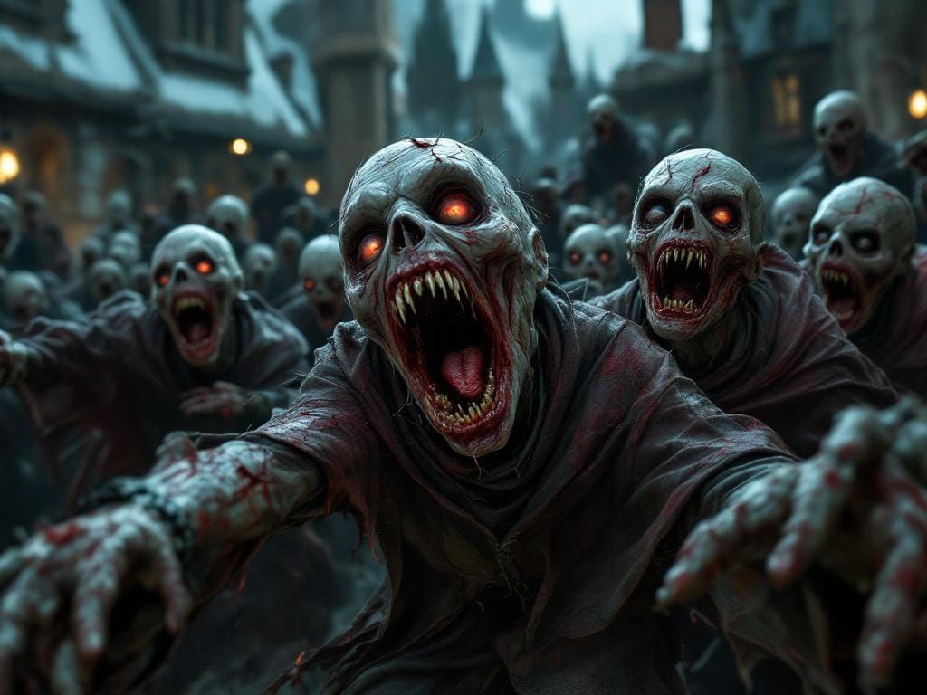 Harry Potter and Friends Battle Zombies at Hogwarts