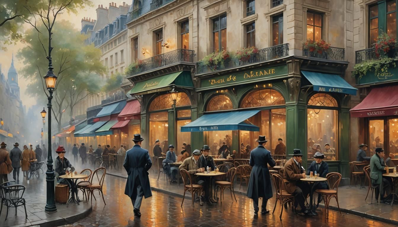 Paris Street Scene: An Impressionist Oil Painting