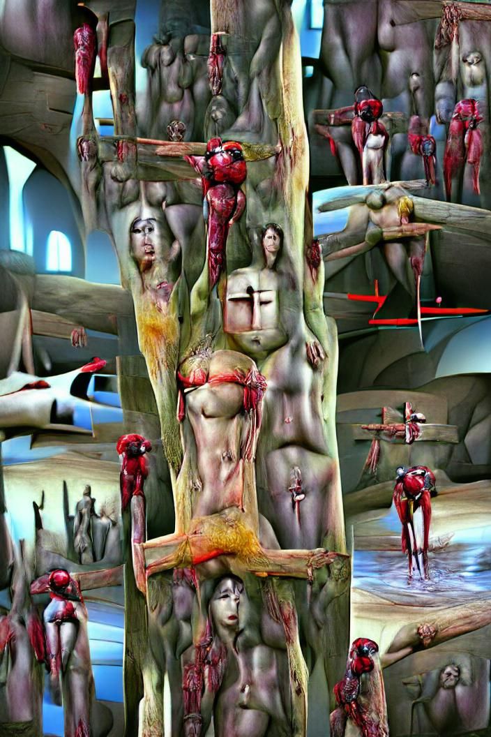 Crucifixion in Mixed Media Concept Art