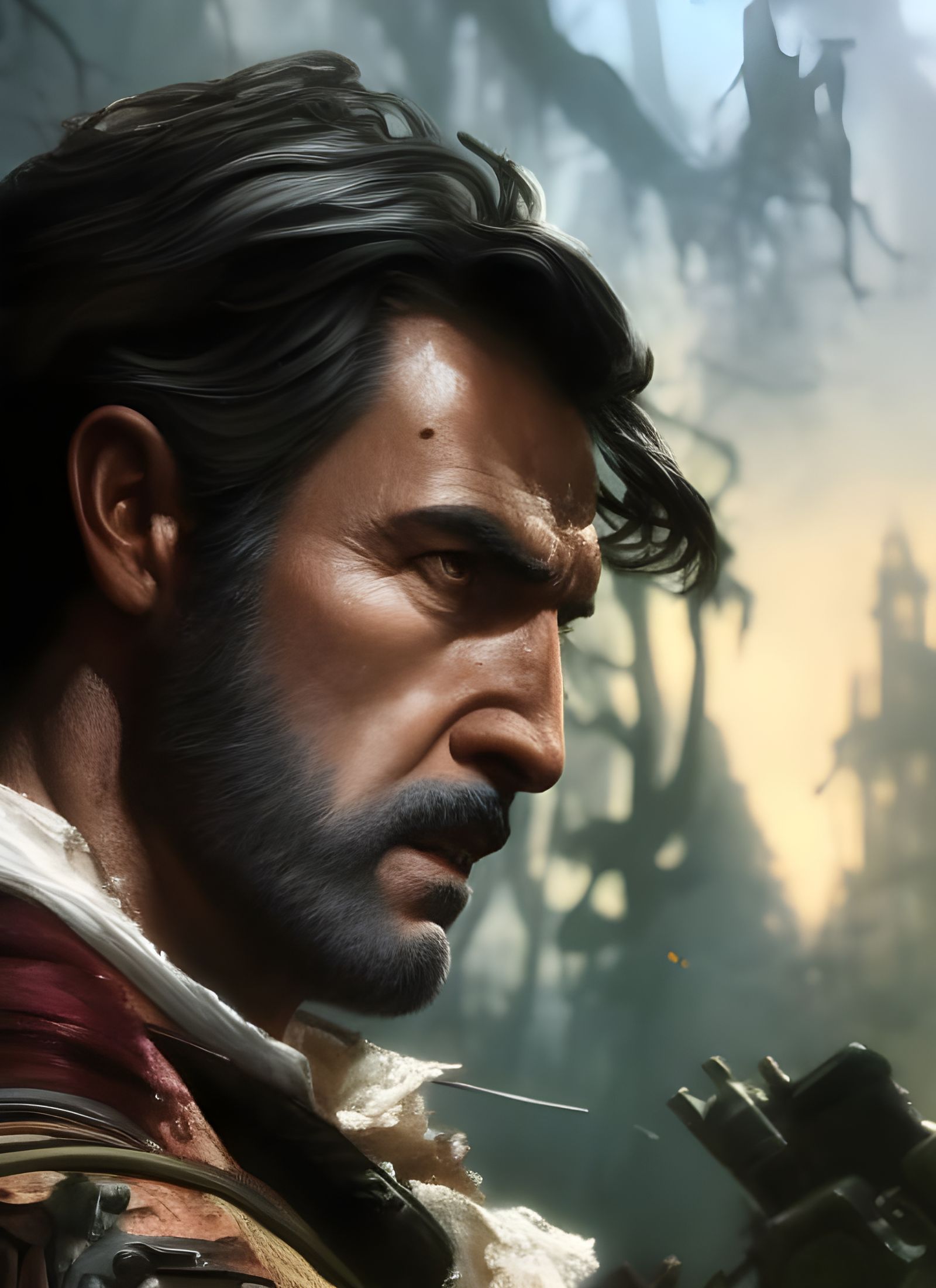 Detailed Portrait Inspired by Anna Dittmann and Evil Dead