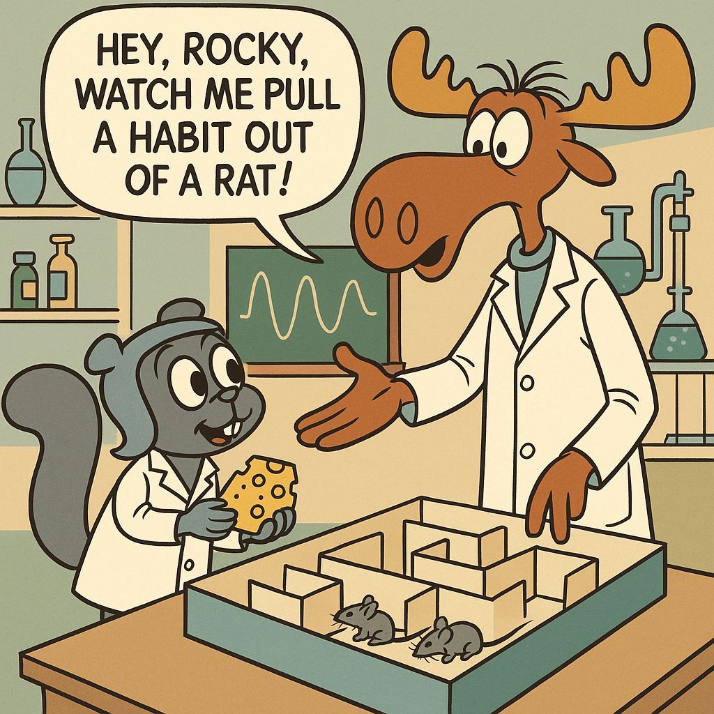 Rocky and Bullwinkle's Lab Experiment in 1960s Style