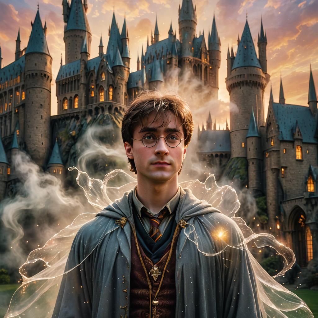 Glass Harry Potter Portrait in Ethereal Fantasy Style