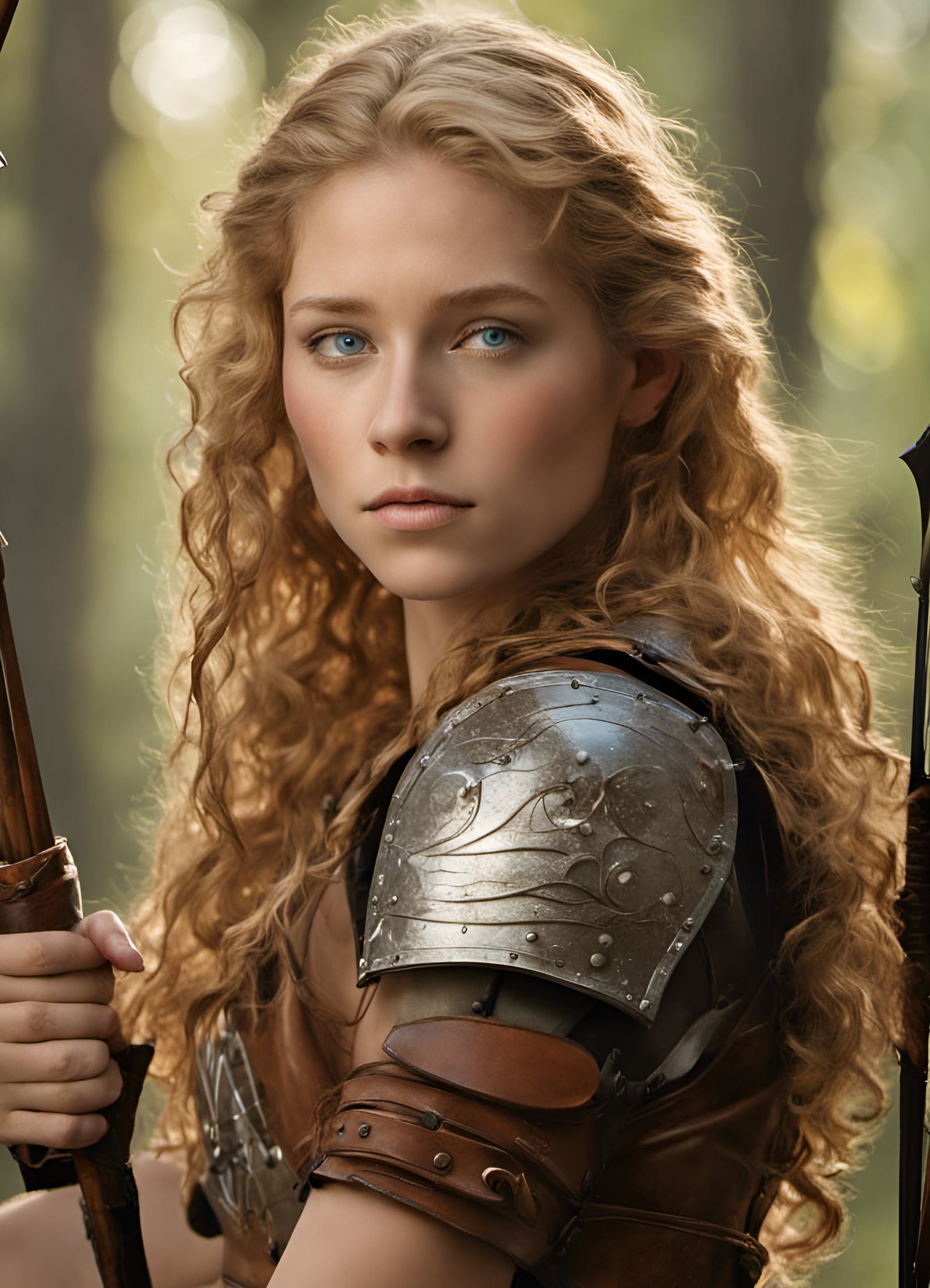 Teenage Archer Portrait in Dappled Sunlight