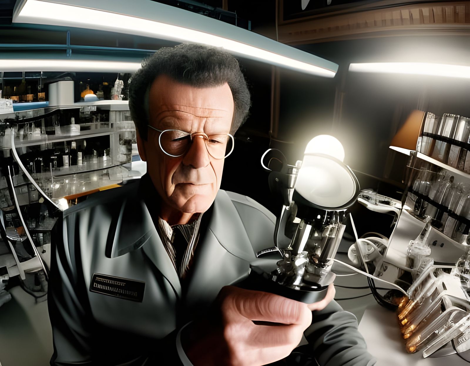 Walter Bishop in Psychedelic Lab, by Alex Grey