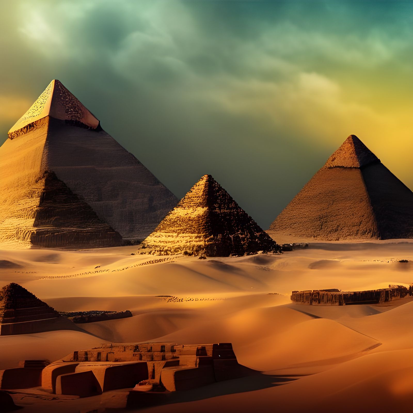 Sci-Fi Fantasy Scene of Ancient Egypt