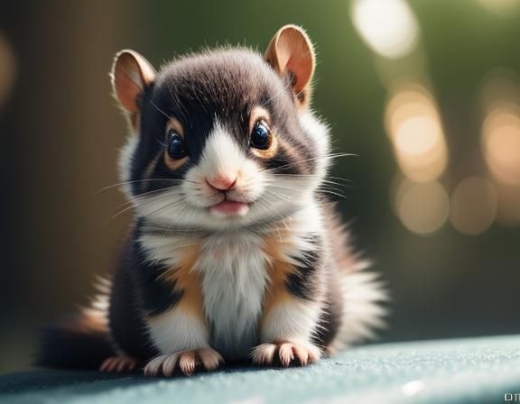 Cute Kitten Panda Squirrel Hybrid in Photorealistic Style