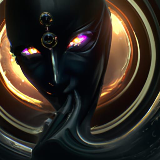 Personified Supermassive Black Hole Portrait