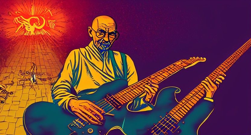 Ghandi Rocks Out: Lead Guitar Legend