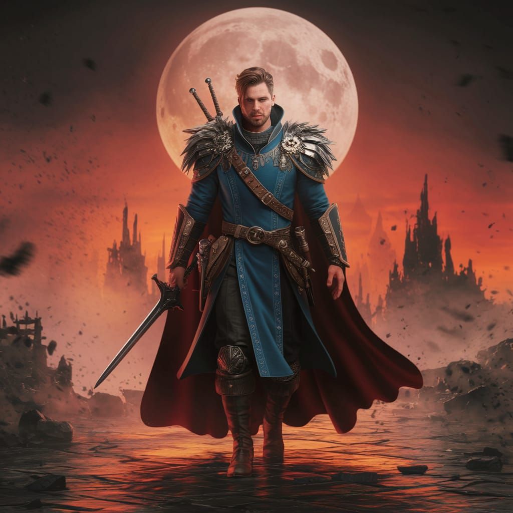 Grimdark Fantasy Landscape in Dark Color Palette