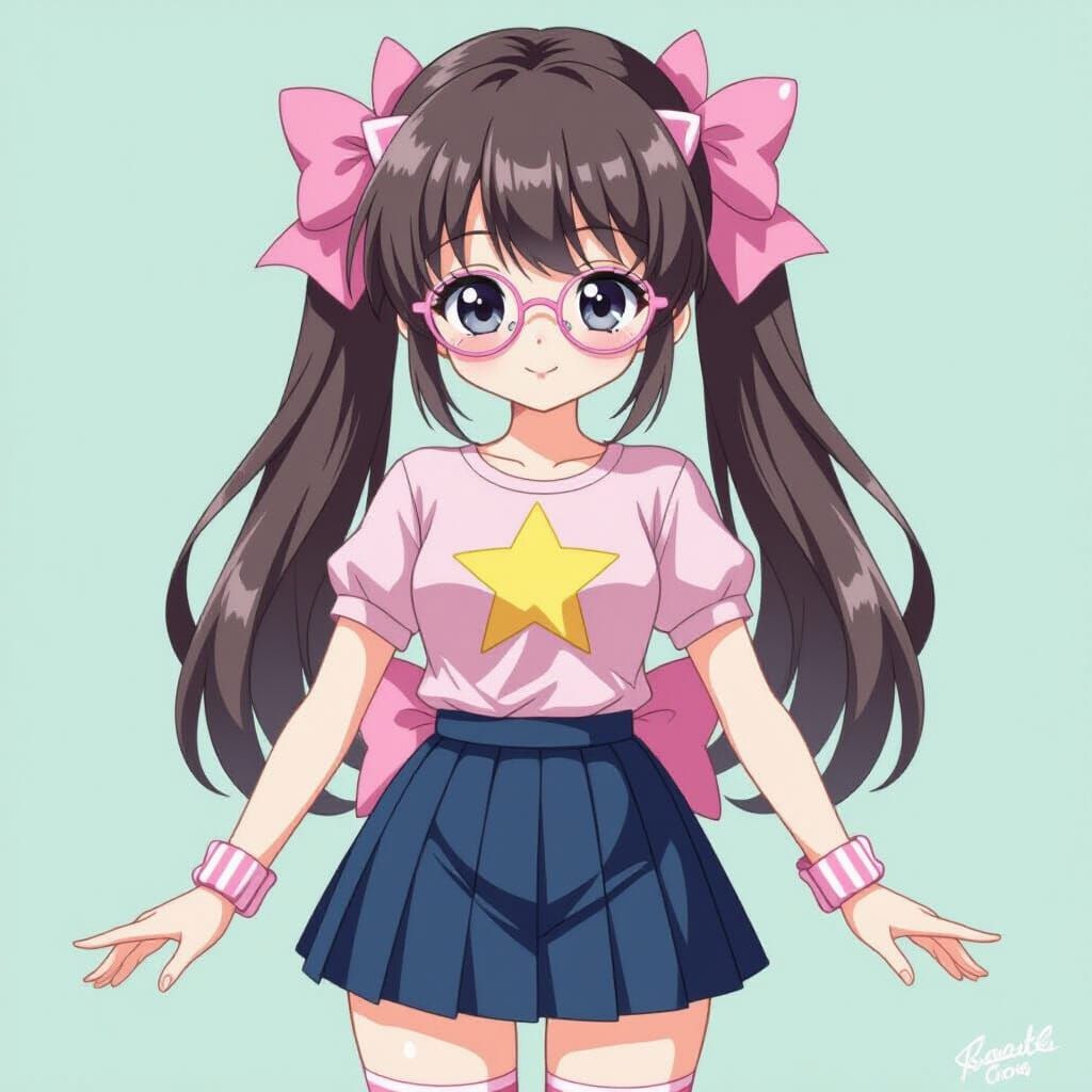 Cute Kawaii Girl in 2000s Anime Style