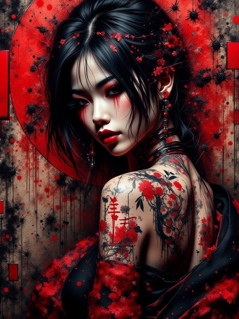 Extreme Geisha Painting