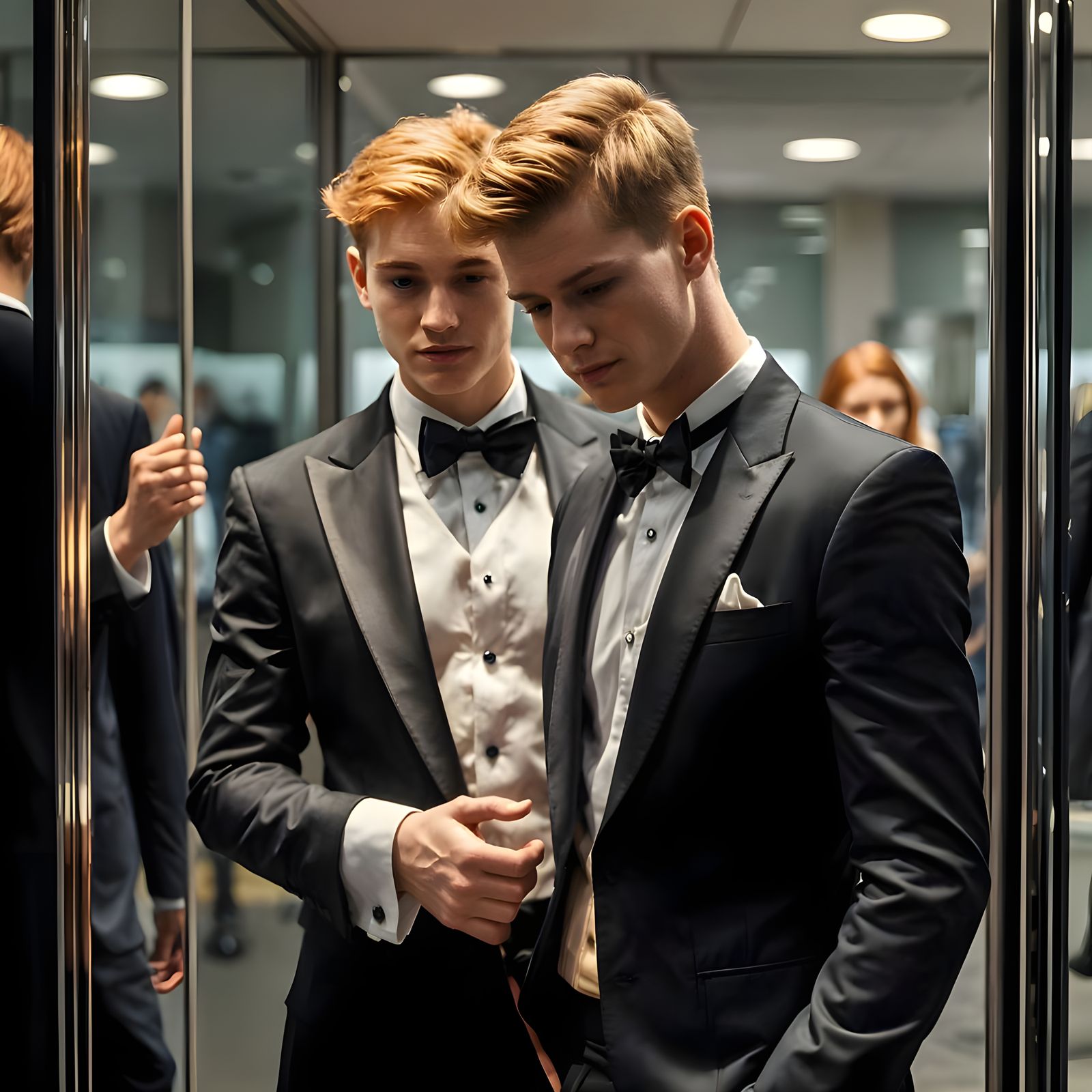 Prom Tuxedo Fitting: Athletic Physique Revealed