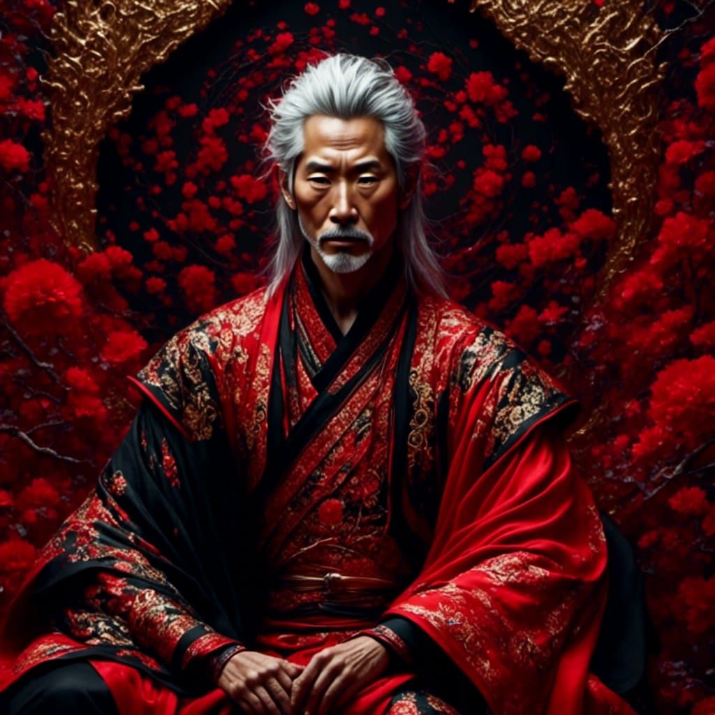 Wise Martial Arts Master in Traditional Asian Style