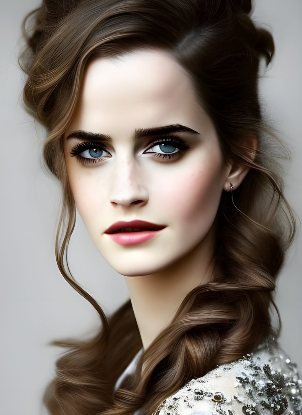 Detailed Portrait of a Beautiful Woman in Deep Colors