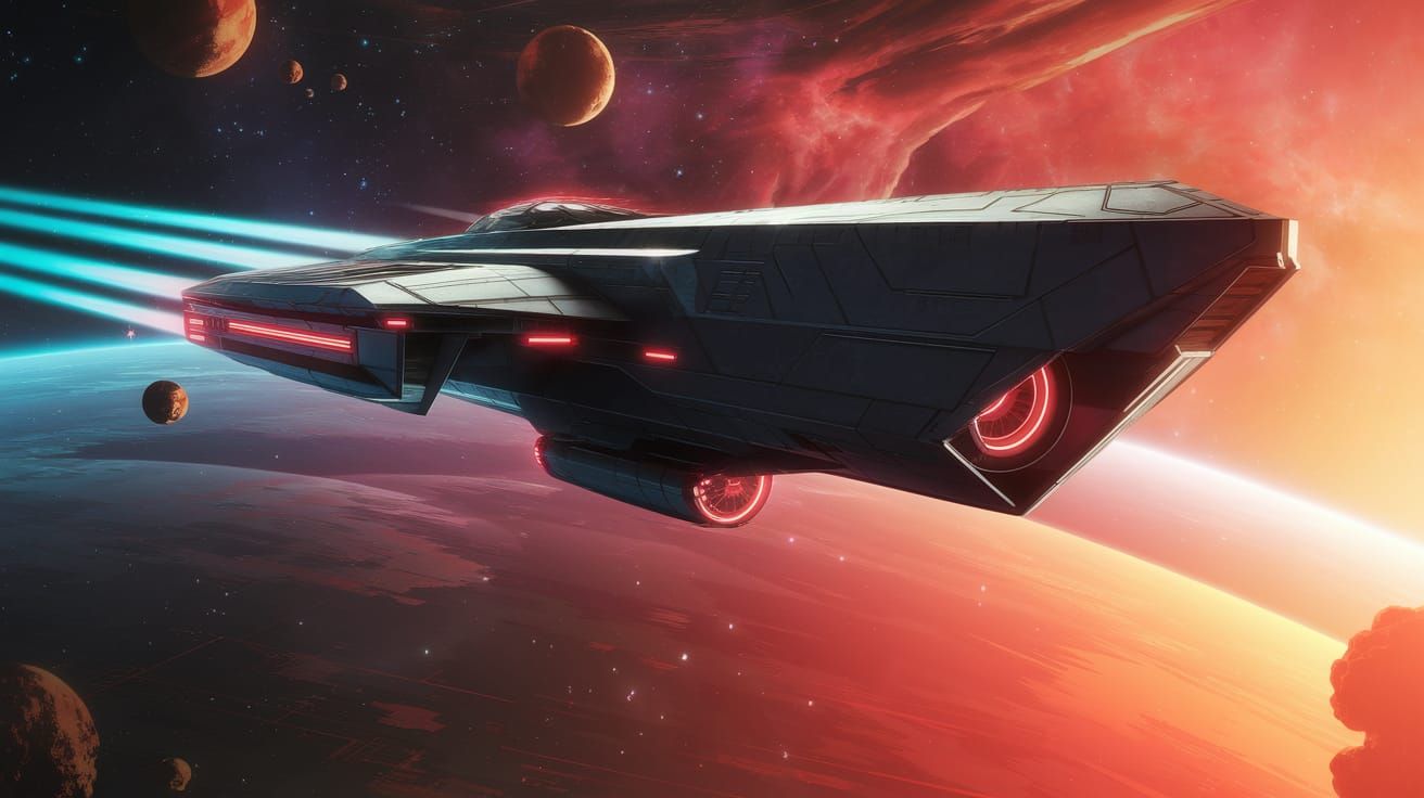Battlestar Enterprise Soars Through Cosmic Dreamscape