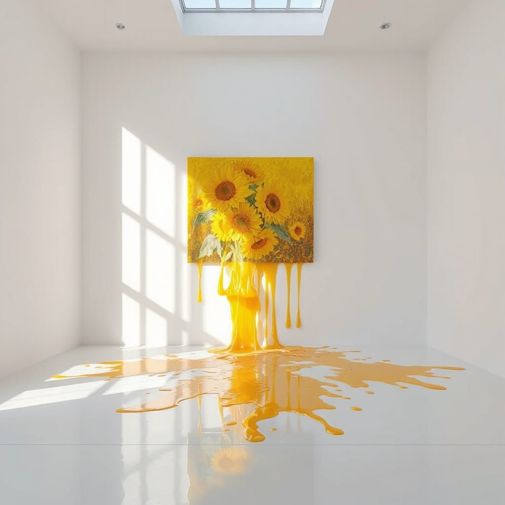 Vibrant Sunflowers Melt into a Kaleidoscope of Color