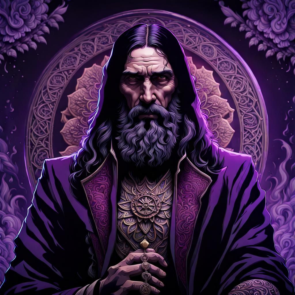 Mysterious Grigori Rasputin Tattoo Art in Dark Fantasy Style