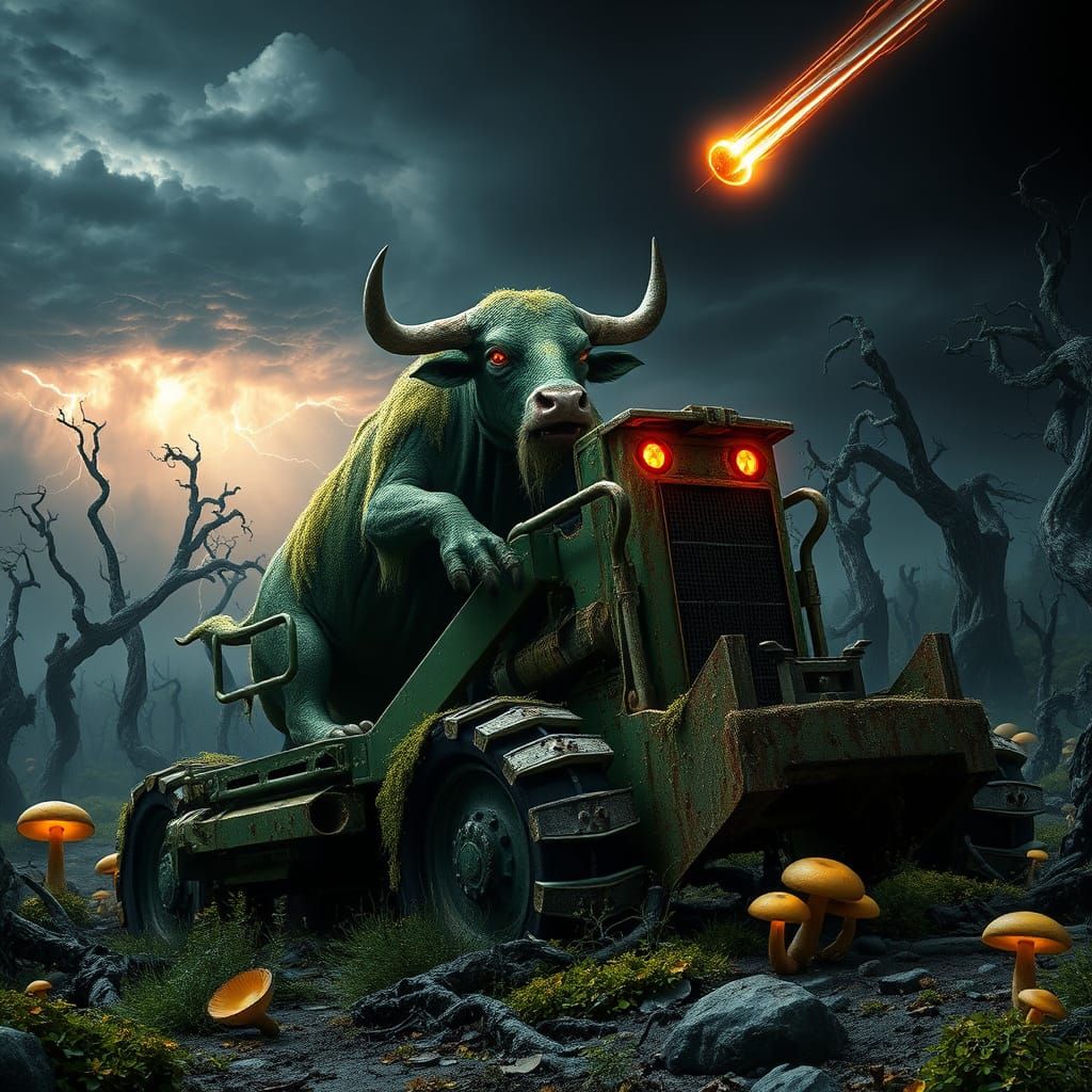 Glowing Zombie Cow Plows Through Apocalypse