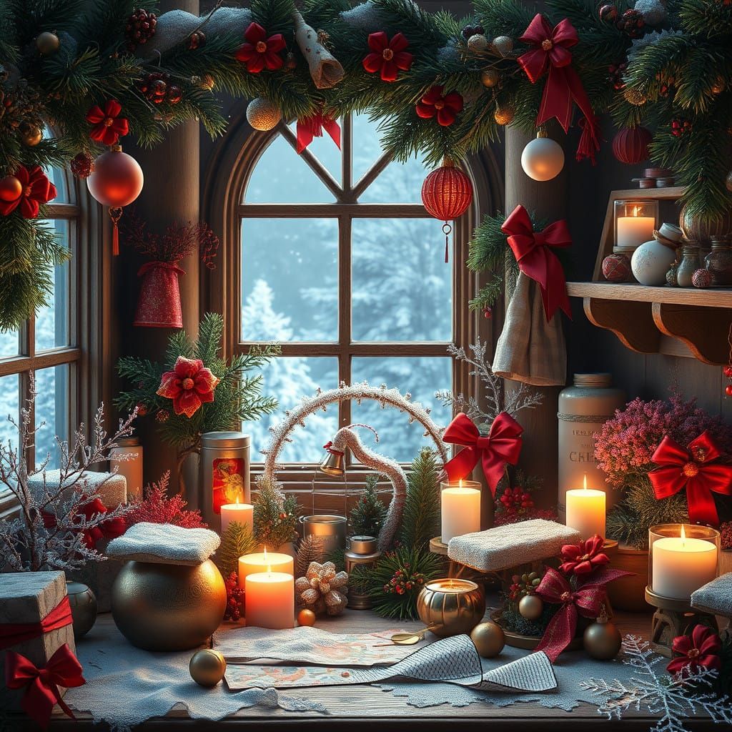 Whimsical Winter Wonderland in Earthy Tones