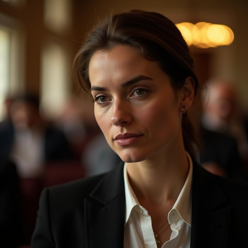 Contemplative Conference Attendee Portrait in Natural Light