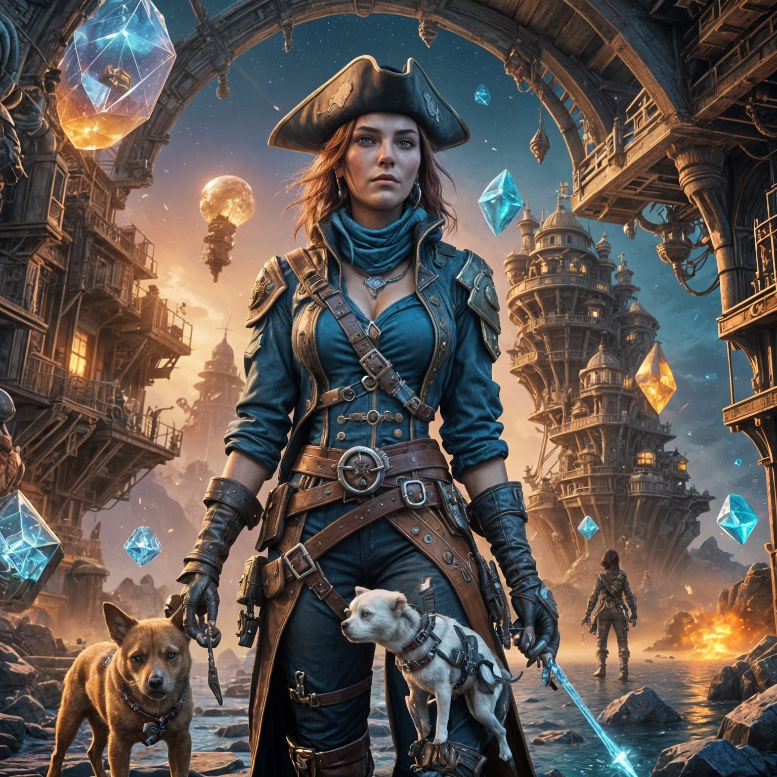 Wanted: Galaxy Pirate Stealing Azure Crystal