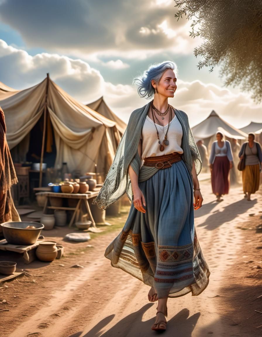 Renaissance Portrait: Woman in Gypsy Camp