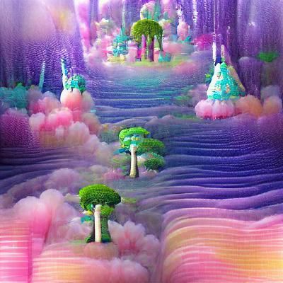 Dreamlike Forest Landscape