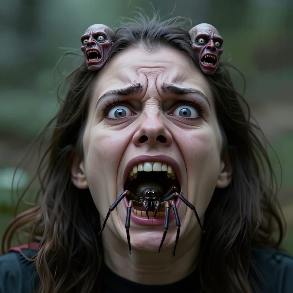 Scary Spiders Descend in Realistic Close-Up Horror