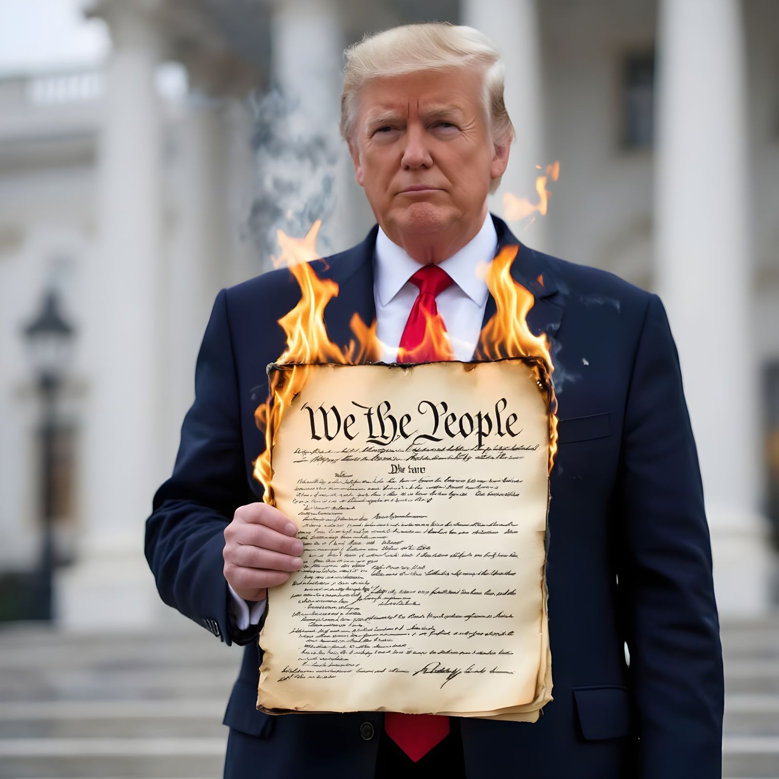 Donald Trump Burns the Constitution