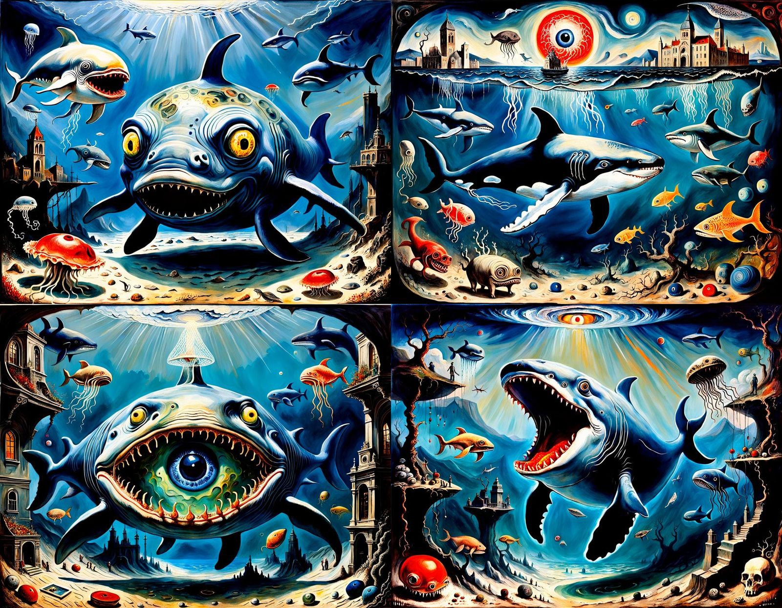 Surreal Mutant Creature in Romantic Style