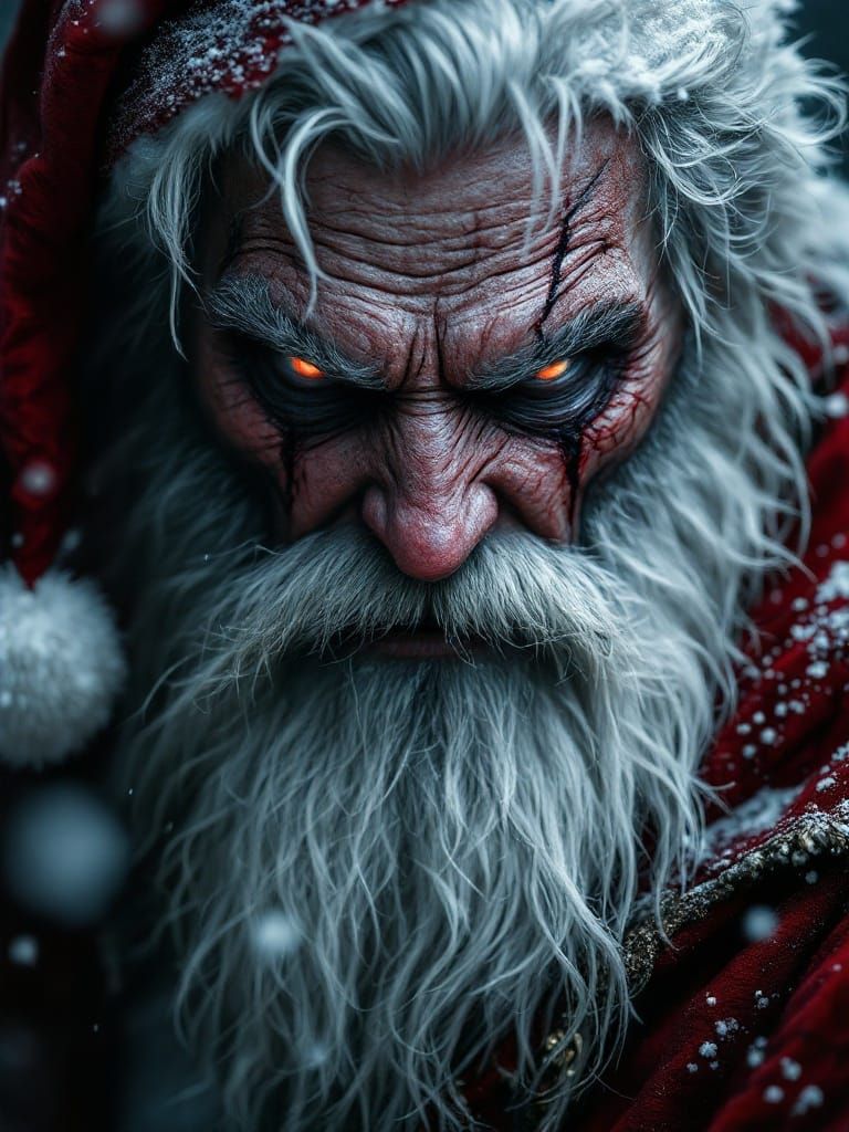 Dark Fantasy Santa Claus in Cinematic Lighting