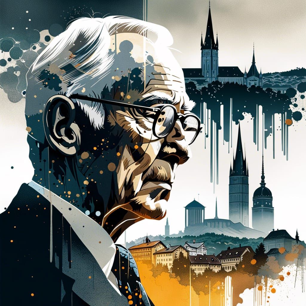 WW2 Portrait in Double Exposure Style