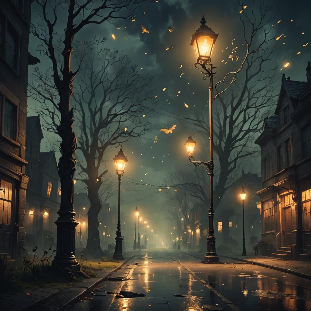 Atmospheric Fantasy: Shadow Monsters and Fireflies