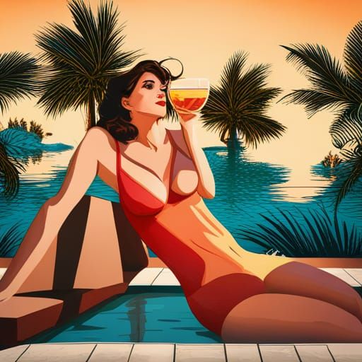 Superman by the Pool: A Pop Art Celebration