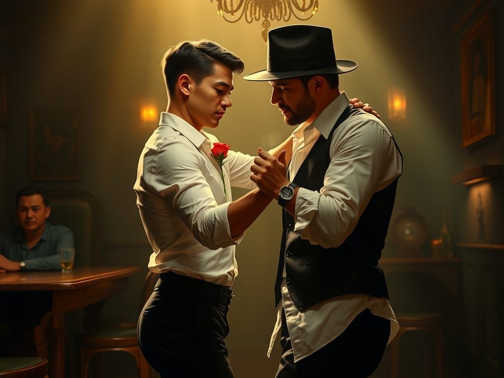 Argentine Tango Couple in Intimate Embrace, 1925