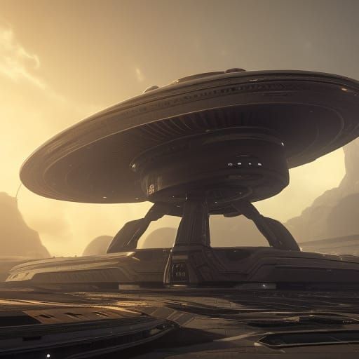 Epic Alien Spaceship with Intricate Mech Details