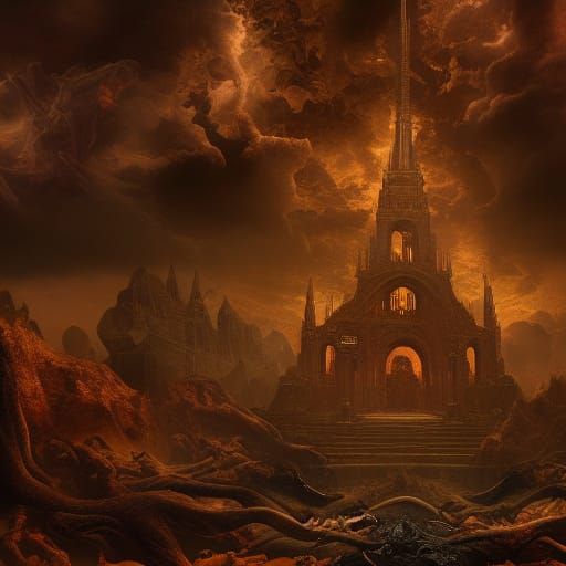 Epic Ebony Devil in Digital Matte Painting