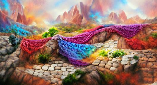 AI-Generated Scarf Landscape