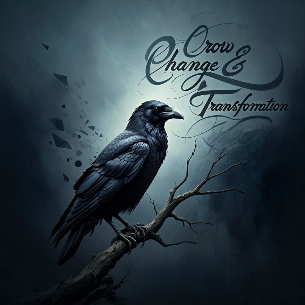 Calligraphy and Abstract Art: Crow, Change, Transformation