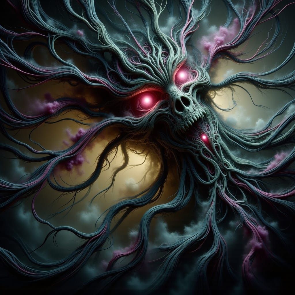 Hyper-Detailed Dark Fantasy Scene in Digital Painting Style