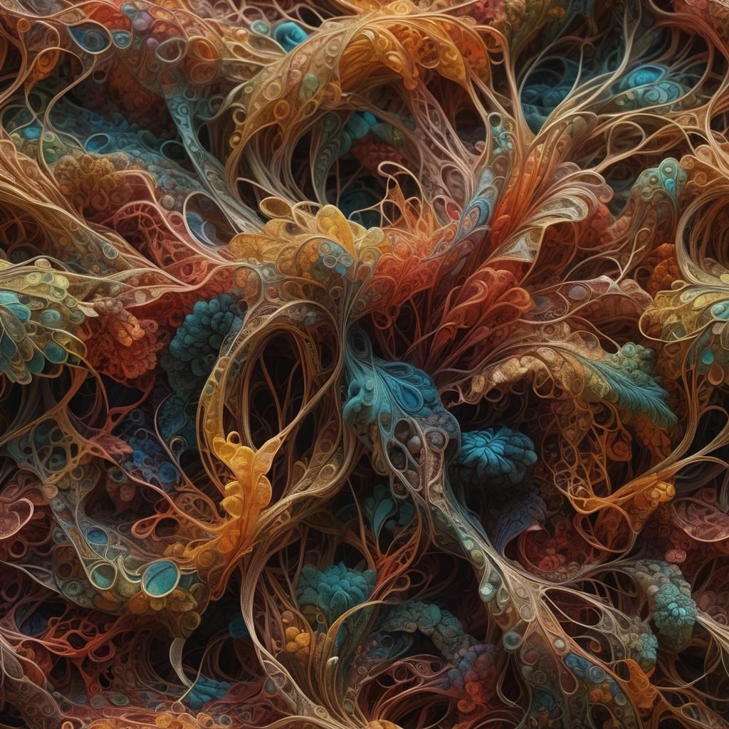 Translucent Chenille Fabric in Surreal Digital Art