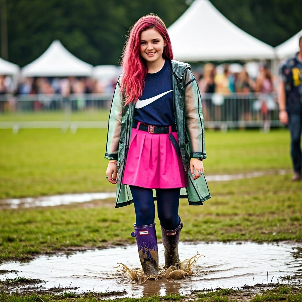 Girl with Pink Hair at Muddy Music Festival