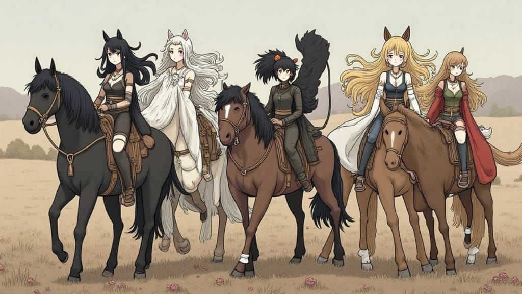 Fantasy Girls' Equestrian Adventure at the Ranch