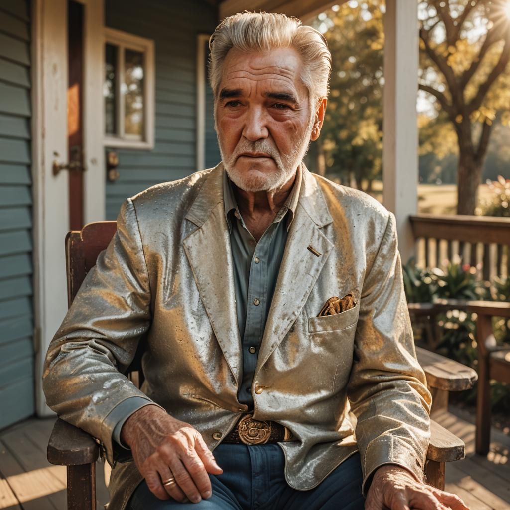 Elvis Presley as an Old Man: Digital Portrait