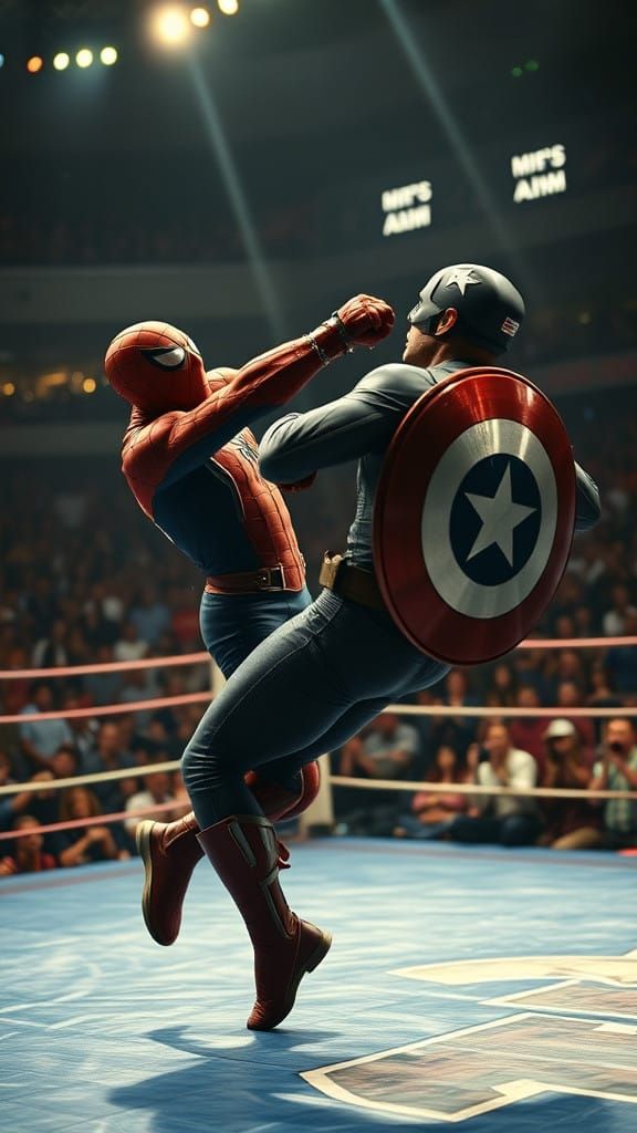 Spiderman Delivers Crushing Blow to Captain America in Gritt...