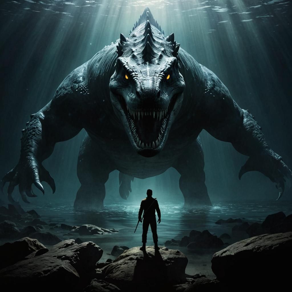 Confronting a Mosasaur in a Mariana Trench Dream