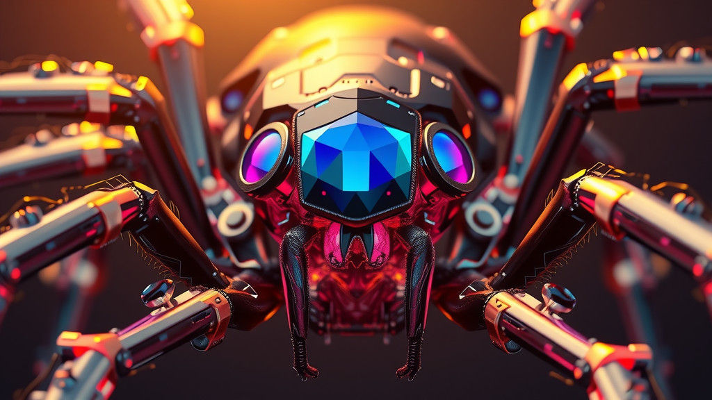 Cyberpunk Spider Portrait in 8K Resolution