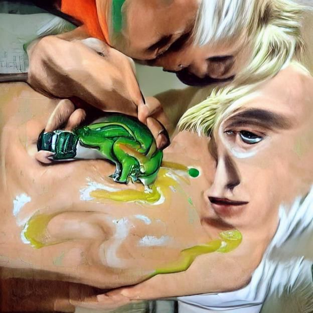 Renaissance Painting of a Distressed Young Man